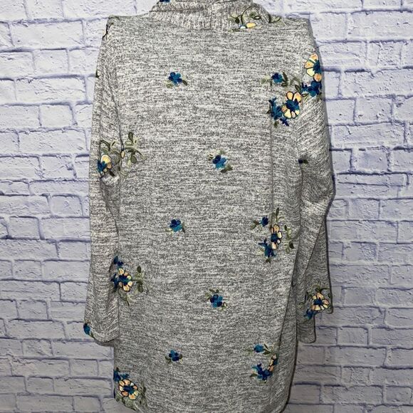 Anthropologie Fig and Flower Open Front Embroidered Cardigan Women’s Size S - Picture 3 of 16